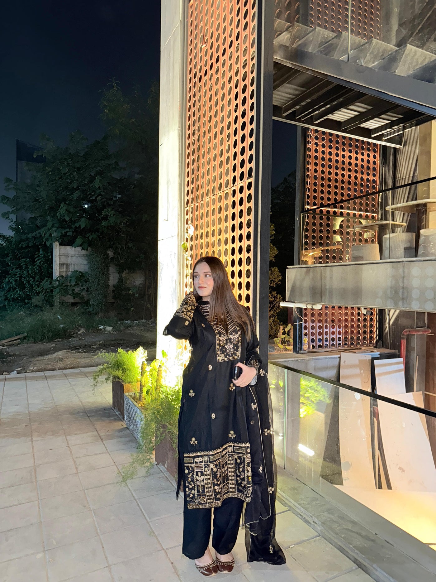 Black Embroidery 3 piece suite