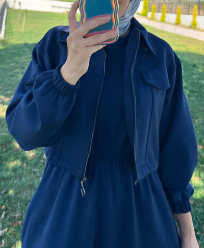 STYLISH ZIPPER COATI FROCK