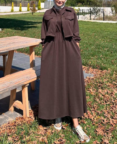 STYLISH ZIPPER COATI FROCK