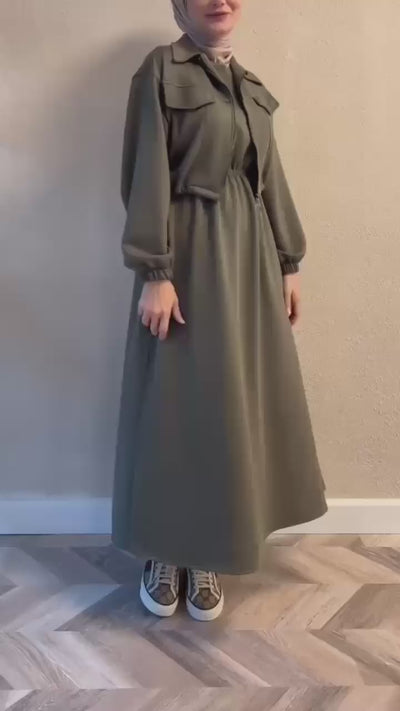 STYLISH ZIPPER COATI FROCK