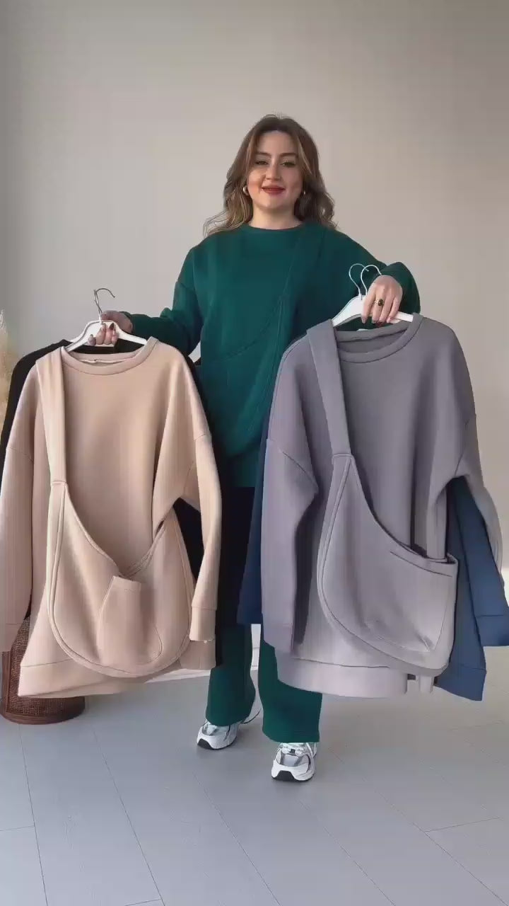 *Winter Fleece Tracksuit With Bag*