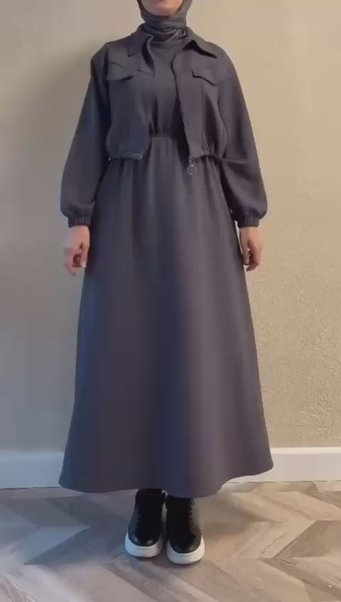 STYLISH ZIPPER COATI FROCK