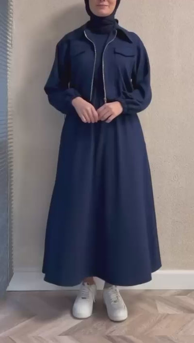 STYLISH ZIPPER COATI FROCK